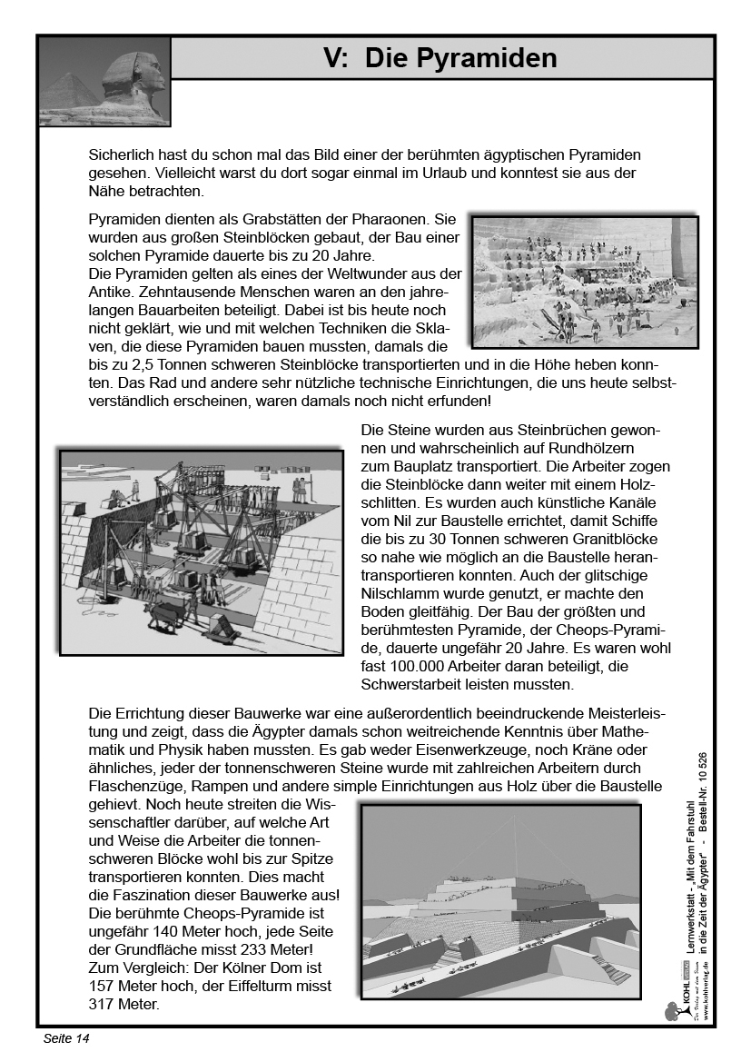 Lernwerkstatt Die Ägypter PDF, ab 8 J., 36 S.