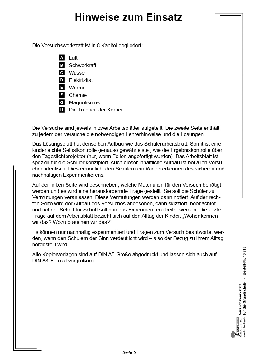 Versuchswerkstatt für die Grundstufe PDF, ab 8 J., 48S. (Kopie)