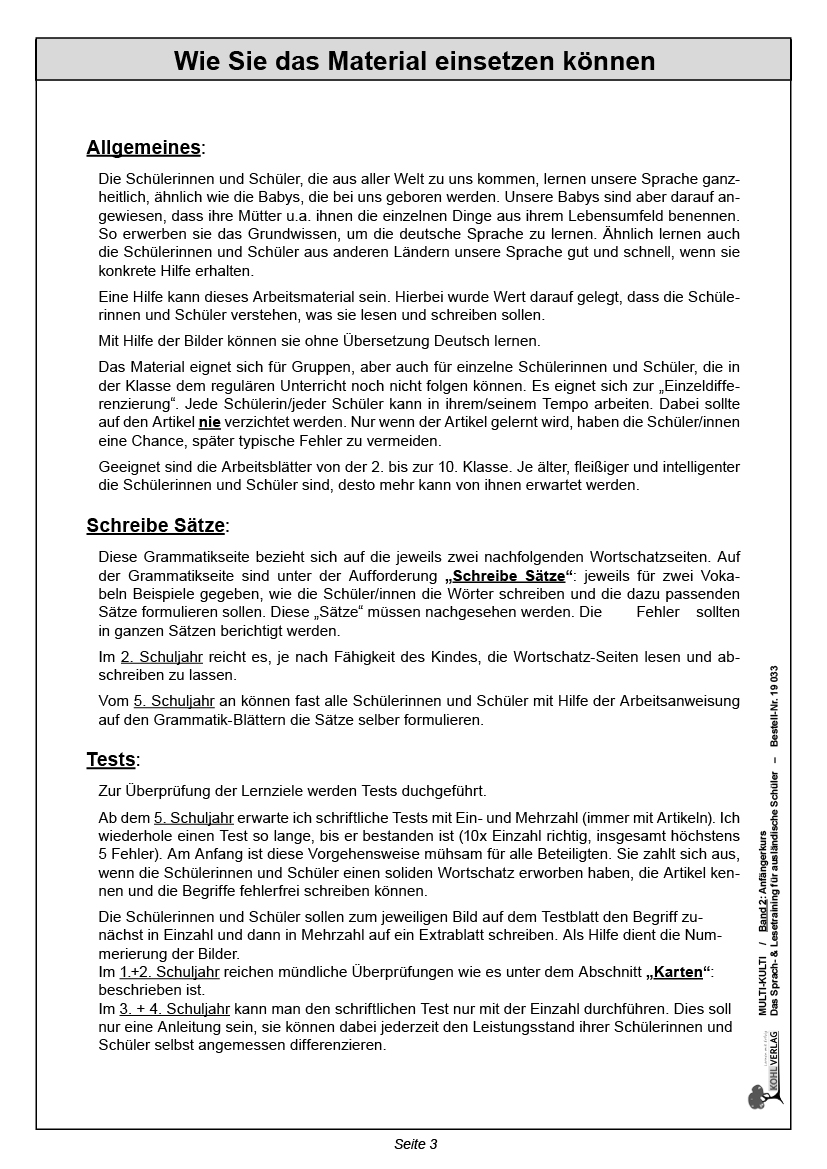 Multi-Kulti 2: Anfängerkurs PDF, 48 S.