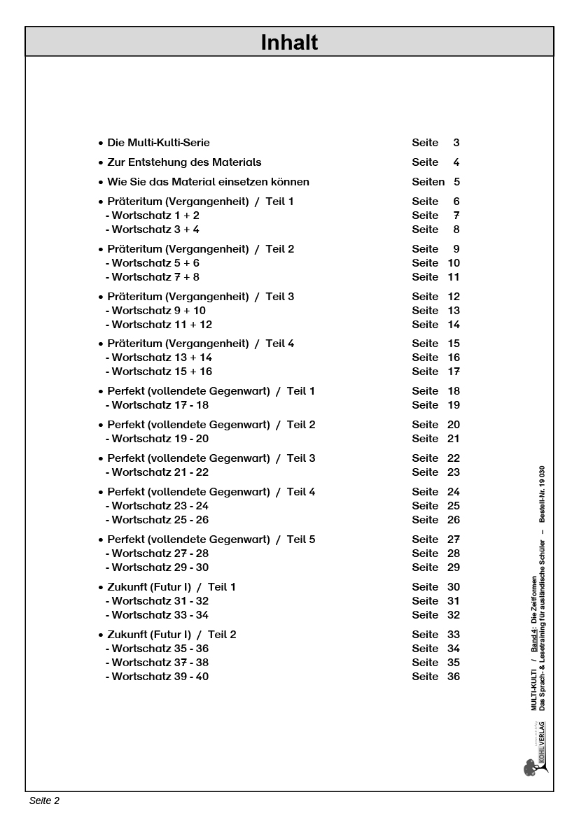 Multi-Kulti Band 4: Die Zeitformen, 36 S.