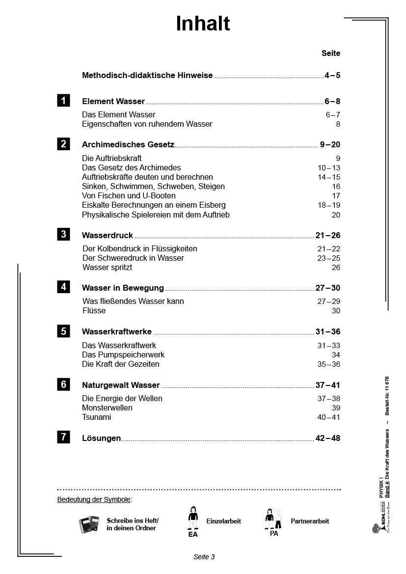 Physik ! / Band 4: Die Kraft des Wassers, PDF, ab 10 J., 48 S.