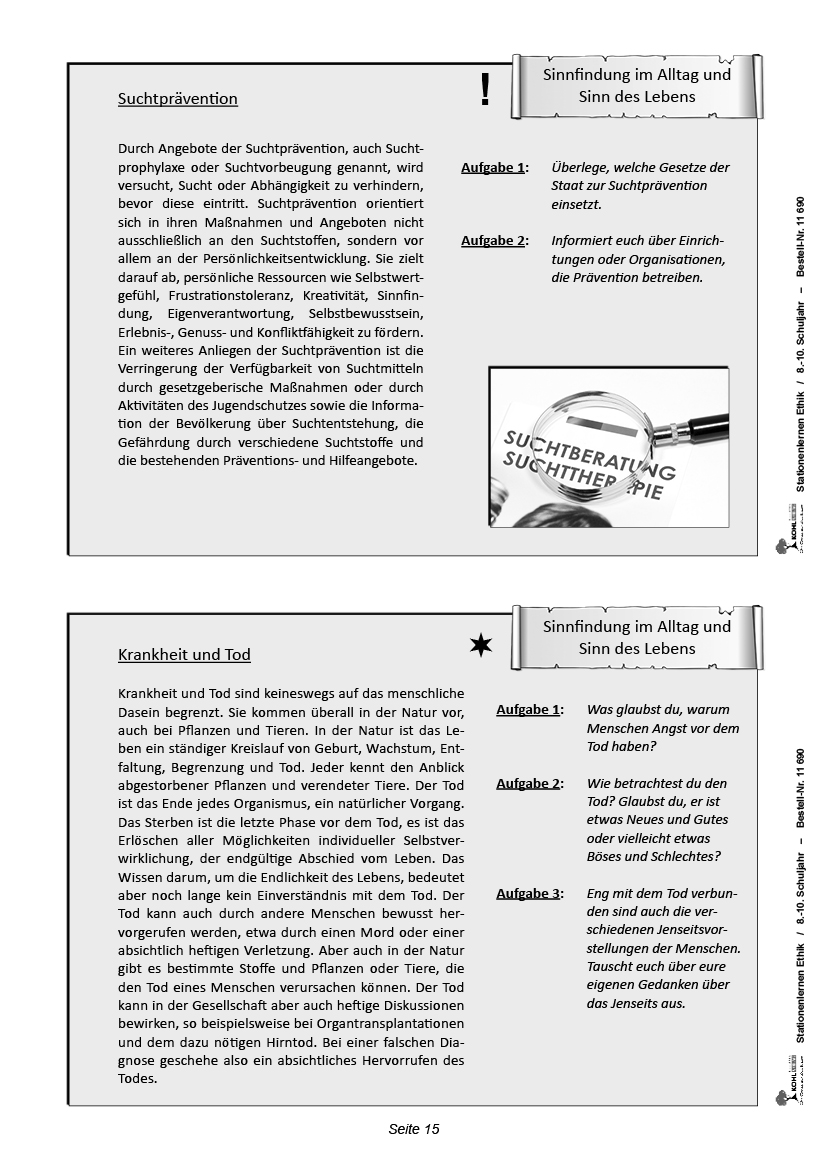 Stationenlernen Ethik / 8-10, ab 13 J., PDF