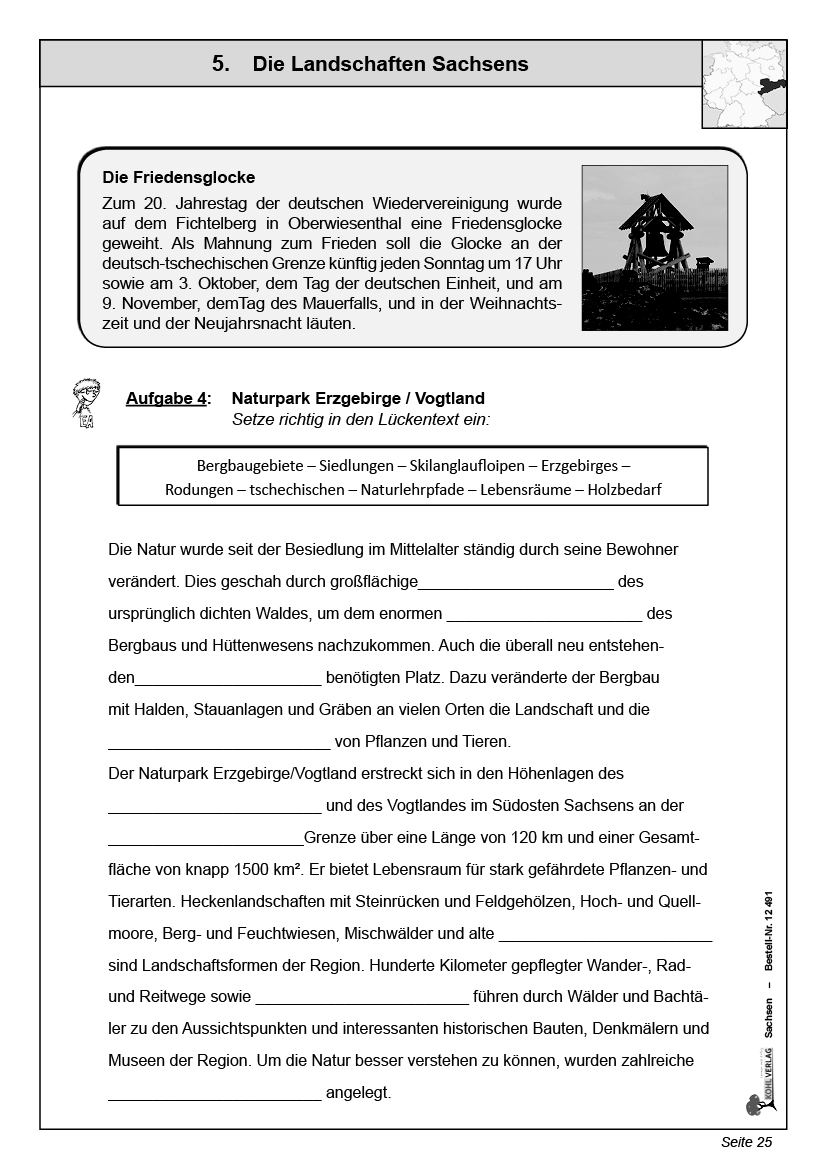 Sachsen - Deutsche Bundesländer kennen lernen/  PDF, ab 9 J.