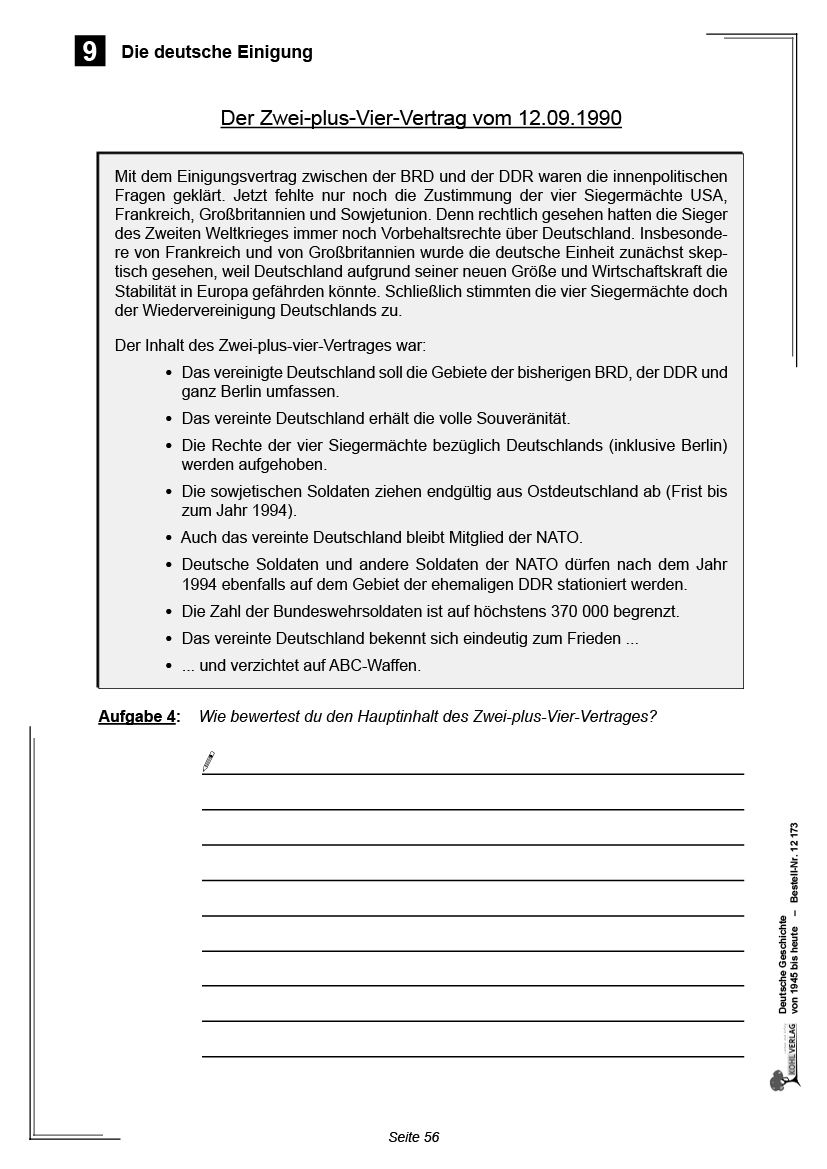Deutsche Geschichte von 1945 bis heute PDF, ab 13 J., 80 S.