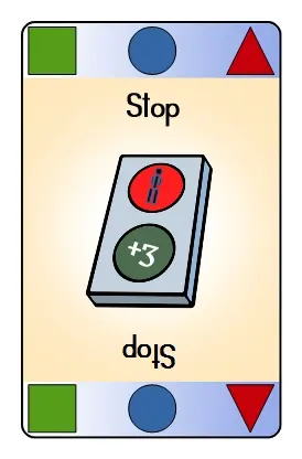 Dieser Karte zwingt den nächste Spieler weitere 3 Karten vom Hauptstapel zu nehmen, und er darf diese Runde keine eigene Karte ausspielen.