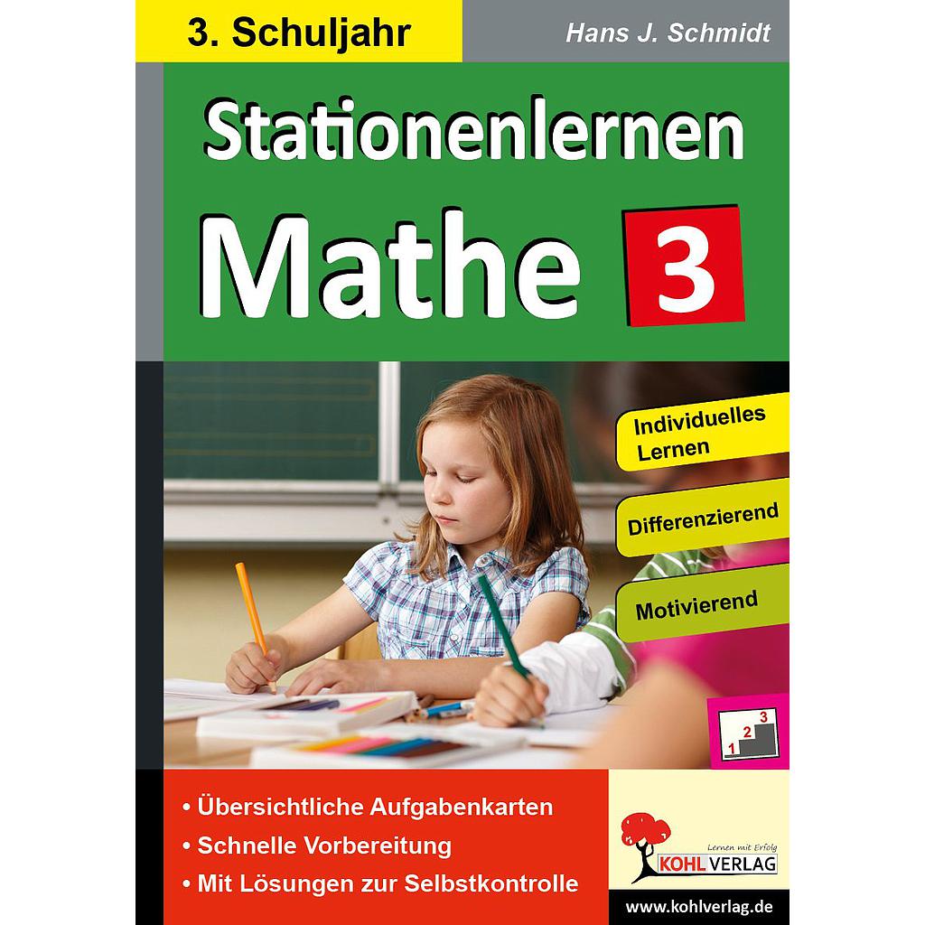 Stationenlernen Mathe / Klasse 3, ab 8J., 80 S.