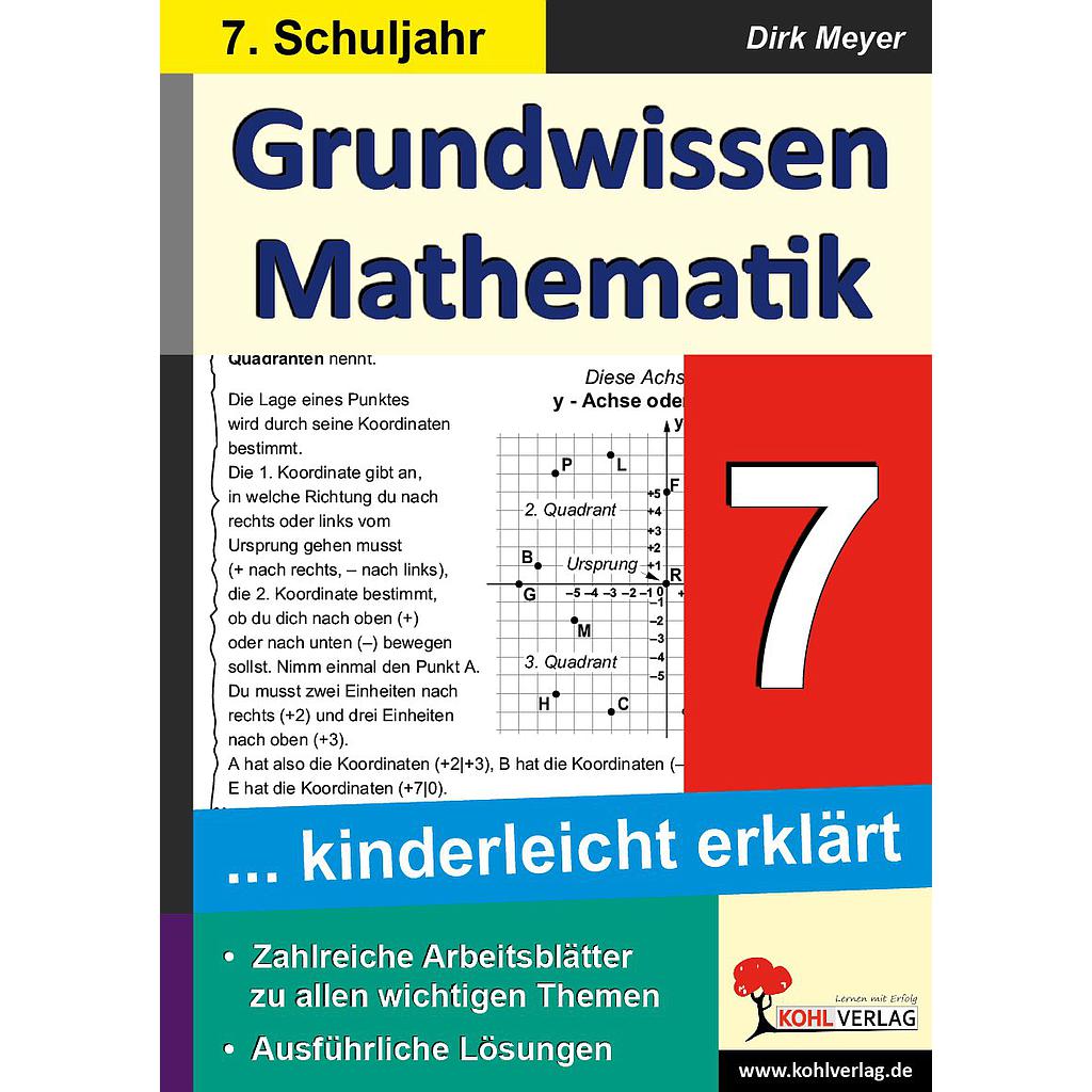Grundwissen Mathematik / Klasse 7, ab 12 J., 104 S.