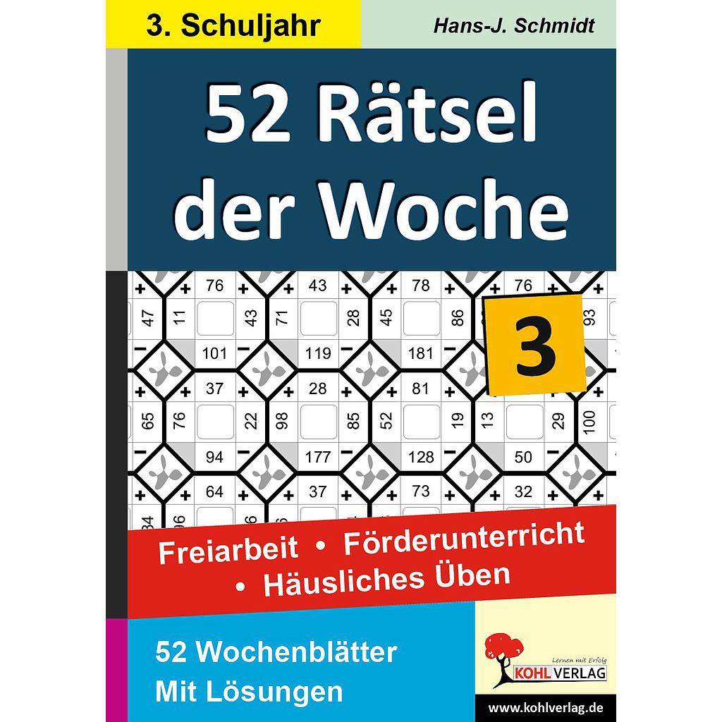 52 Rätsel der Woche / Klasse 3 PDF, ab 8 J., 72 S.