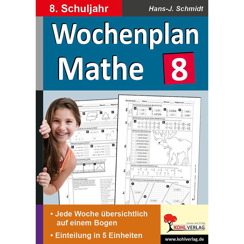 Wochenplan Mathe / Klasse 8, PDF, ab 13 J., 80 S. 
