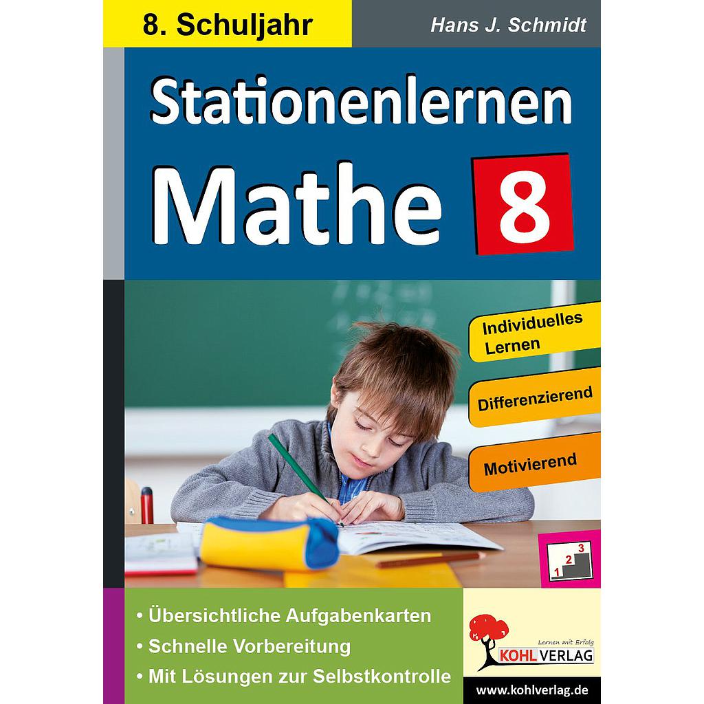 Stationenlernen Mathe / Klasse 8, PDF, ab 13 J., 80 S.