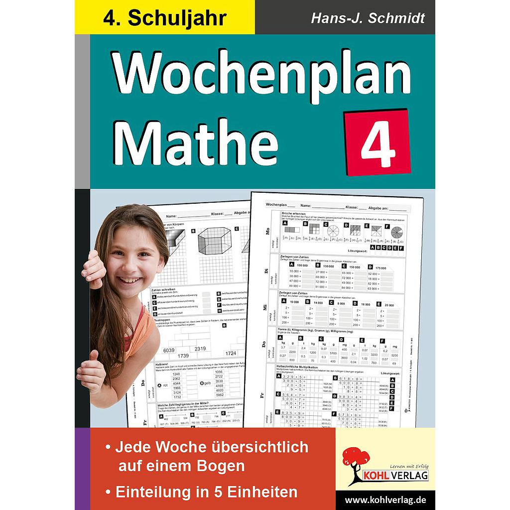 Wochenplan Mathe / Klasse 4 PDF, ab 9 J., 80 S.