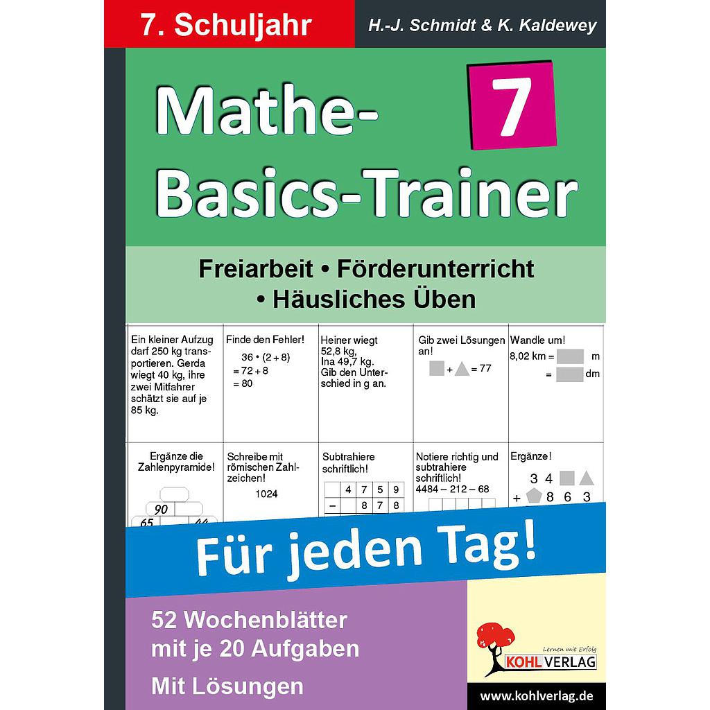 Mathe-Basics-Trainer / Klasse 7 PDF, ab 12 J., 56 S.