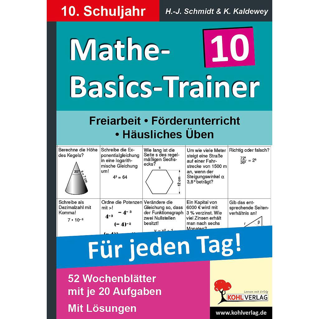 Mathe-Basics-Trainer / Klasse 10, ab 15 J., 56 S.