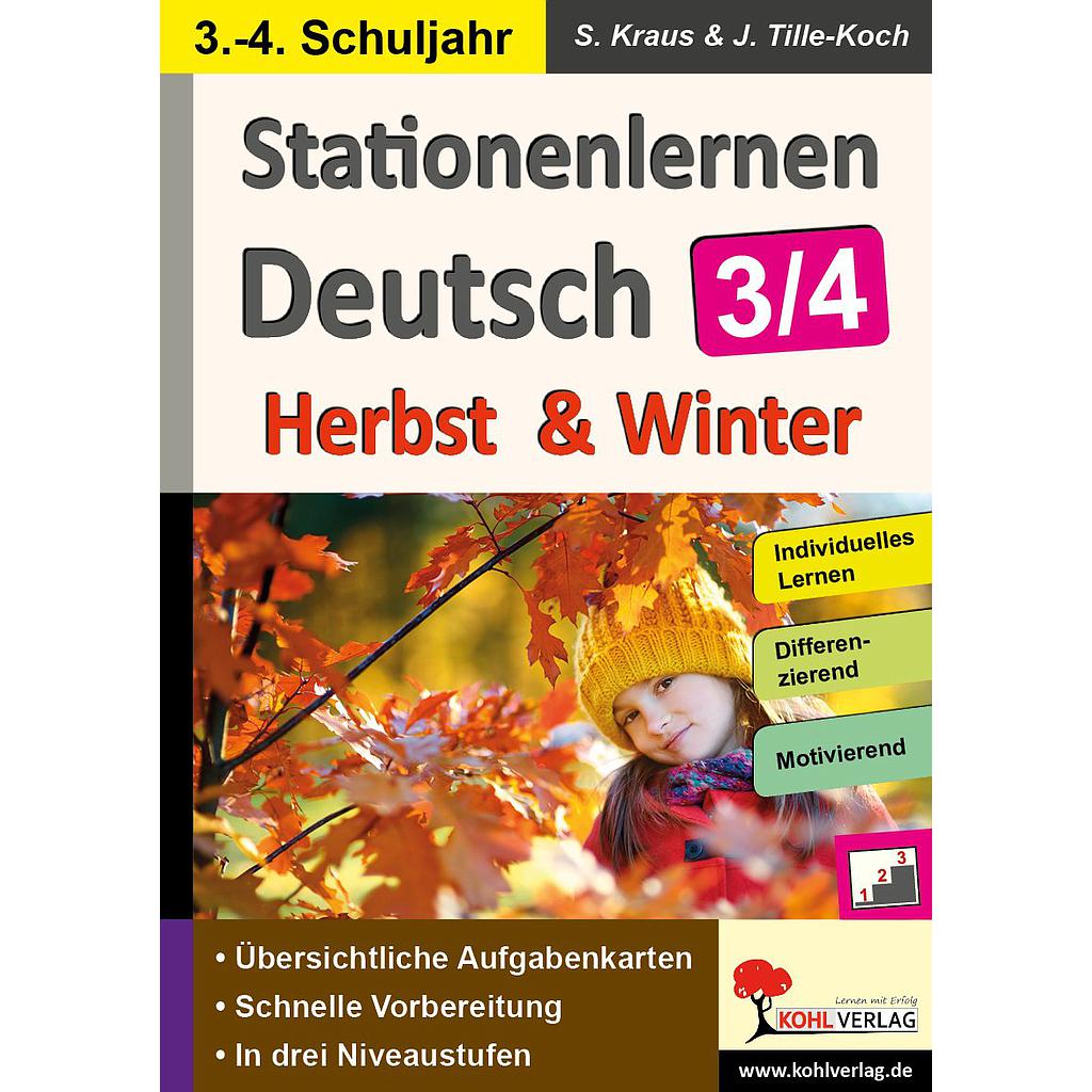Stationenlernen Deutsch  Herbst & Winter PDF, ab 8 J., 56 S.
