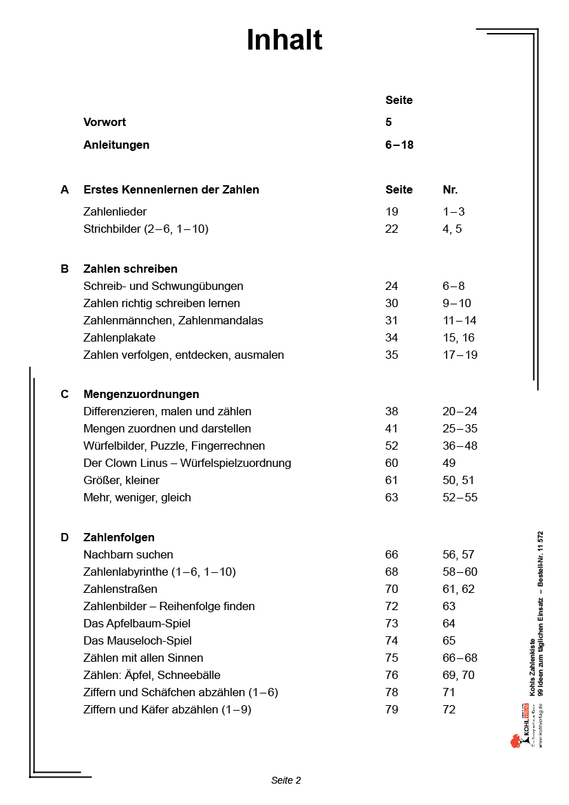 Kohls Zahlenkiste PDF, ab 6 J., 112 S. 