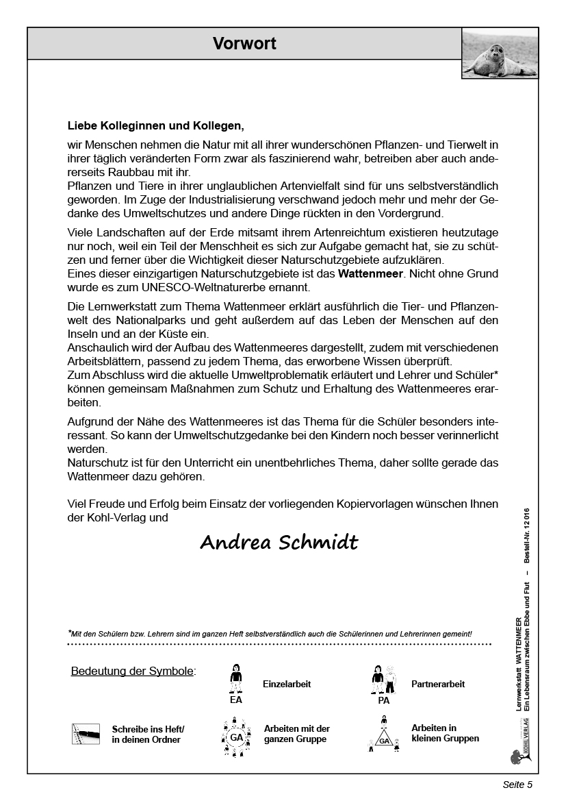 Lernwerkstatt Wattenmeer PDF, ab 10 J., 64 S.