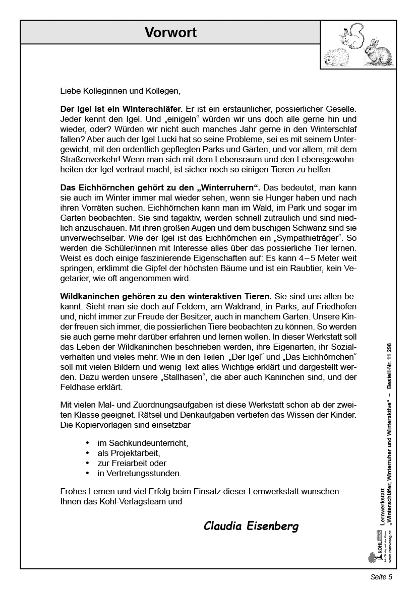 Lernwerkstatt Winterschläfer, Winterruher & -aktive, ab 9 J., 112 S.