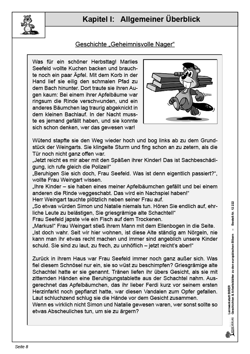 Lernwerkstatt Biber PDF, ab 9 J., 32 S.