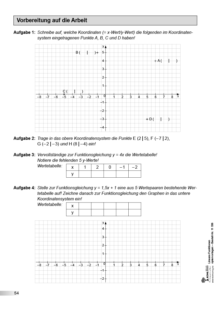 Lineare Funktionen PDF, ab 14 J., 96 S.