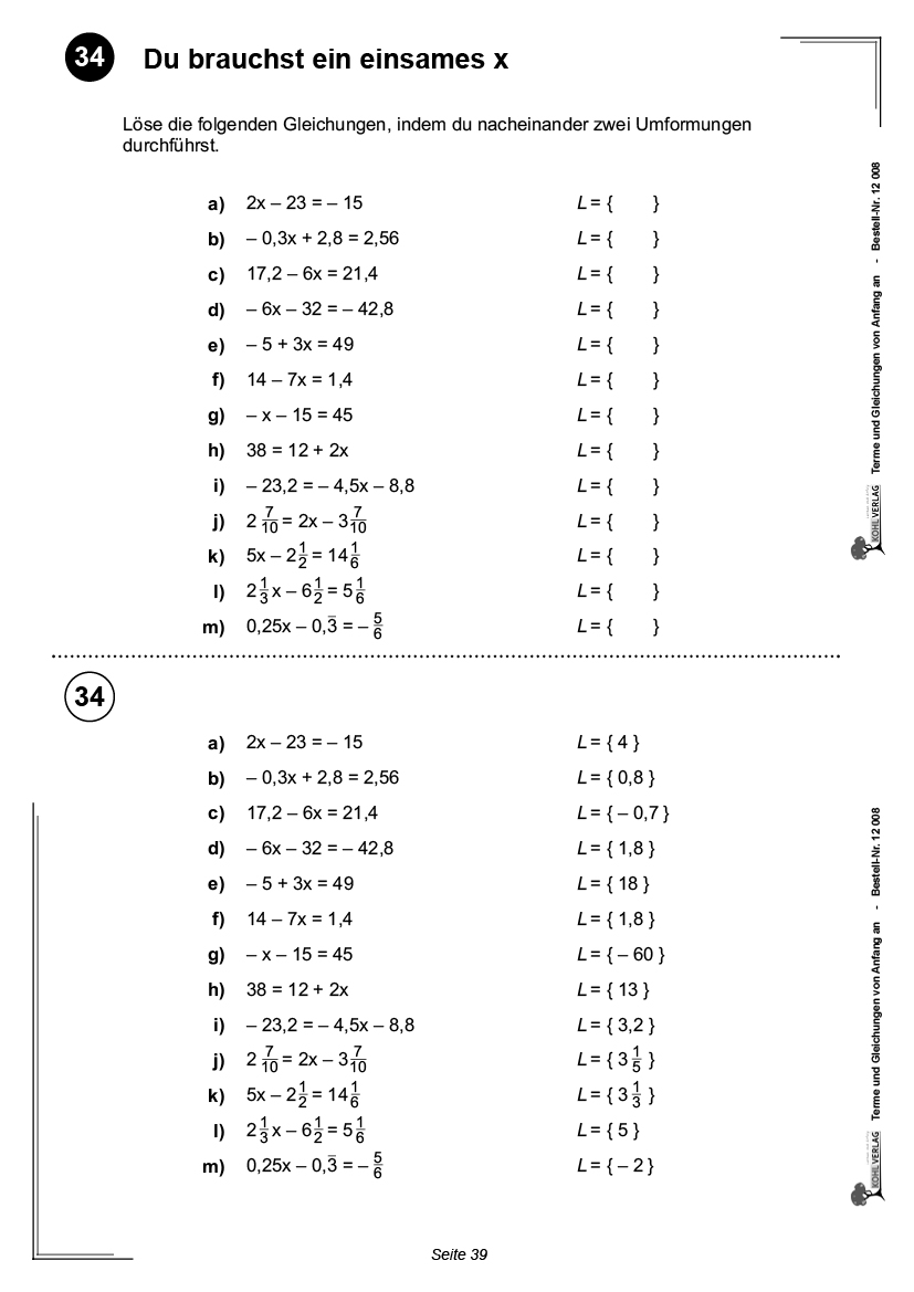Terme & Gleichungen PDF, ab 13 J., 96 S.