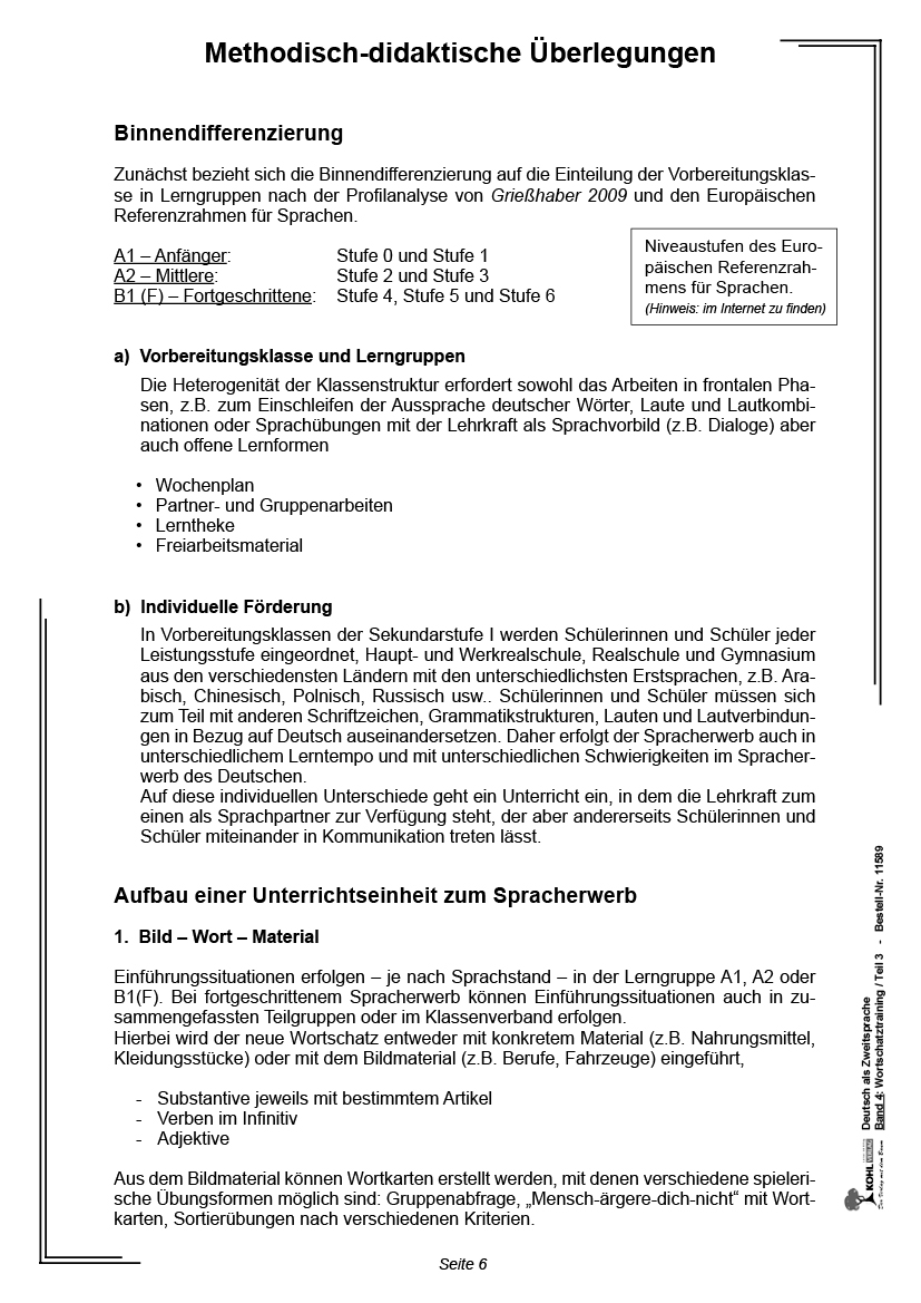 Deutsch als Zweitsprache in Vorbereitungsklassen Band 4 PDF, 120 S.