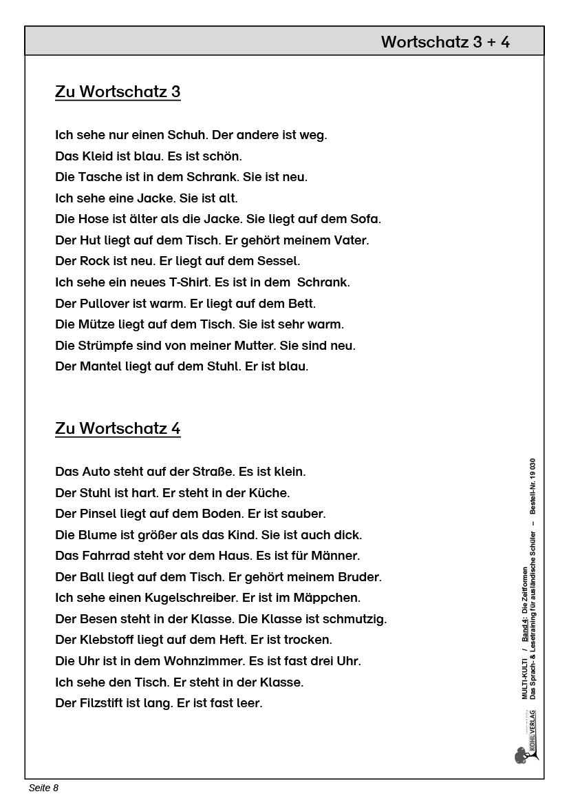 Multi-Kulti Band 4: Die Zeitformen PDF, 36 S.