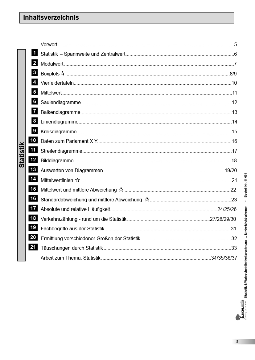 Statistik und Wahrscheinlichkeitsrechnung / PDF, ab 10 J., 80 s.