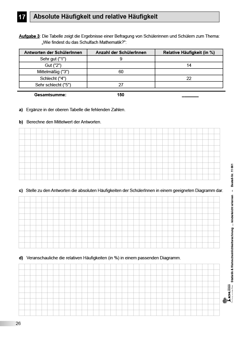 Statistik und Wahrscheinlichkeitsrechnung / PDF, ab 10 J., 80 s. (Kopie)