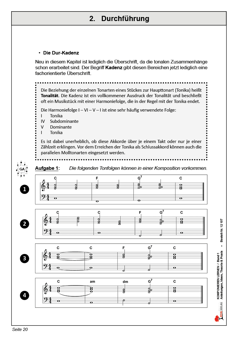 Komponieren lernen 1, ab 15 J., 40 S