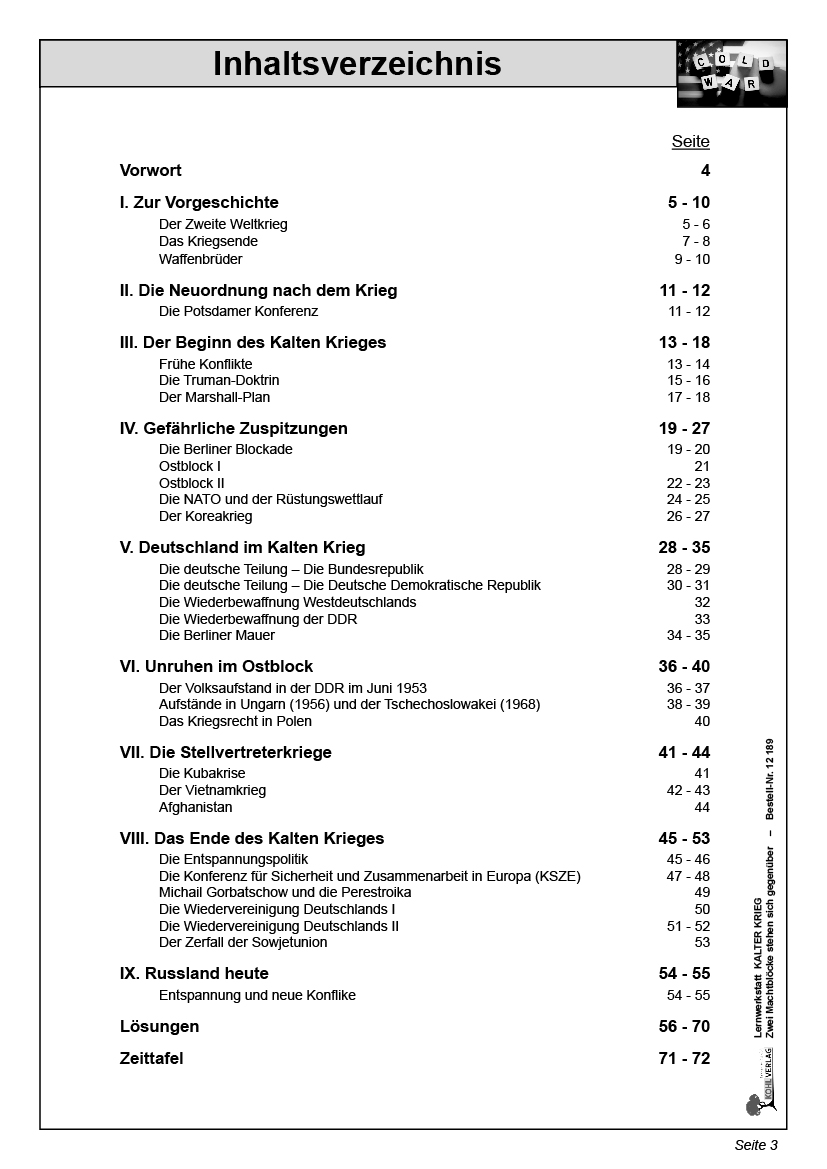 Lernwerkstatt Kalter Krieg - Zwei Machtblöcke stehen sich gegenüber/ PDF, ab 13 J., 56 S. (Kopie)