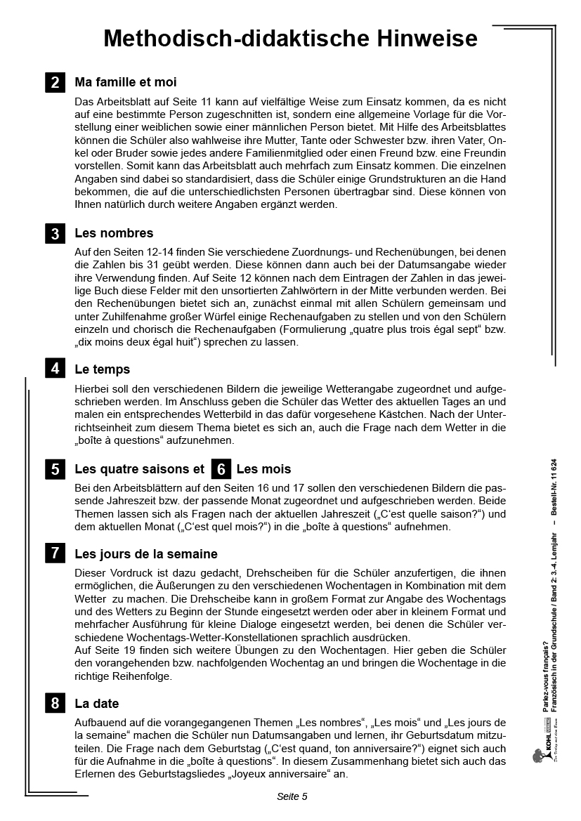 Parlez-vous francais? / 3.-4. Schuljahr/ ab 8 Jahre / PDFPDF