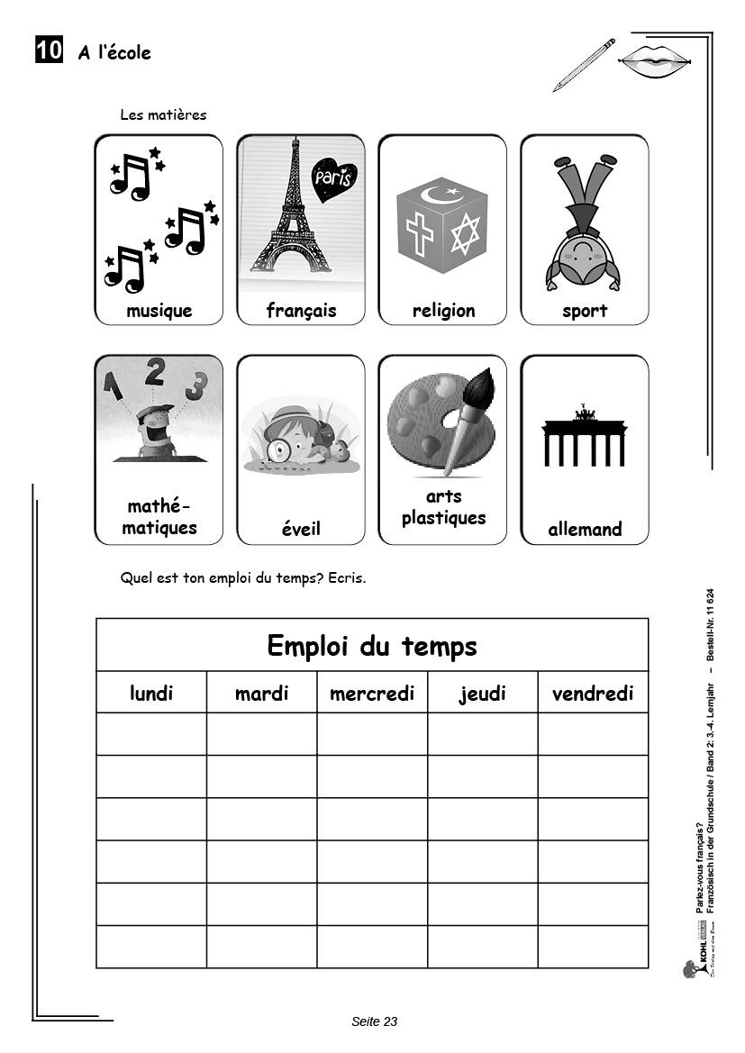 Parlez-vous francais? / 3.-4. Schuljahr/ ab 8 Jahre / PDFPDF