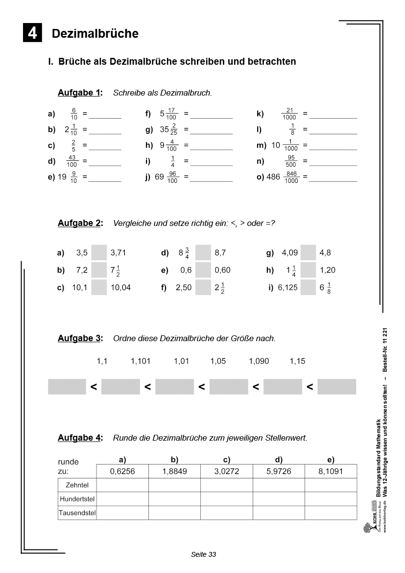 Bildungsstandard Mathematik Was 12-Jährige wissen und können sollten!, PDF