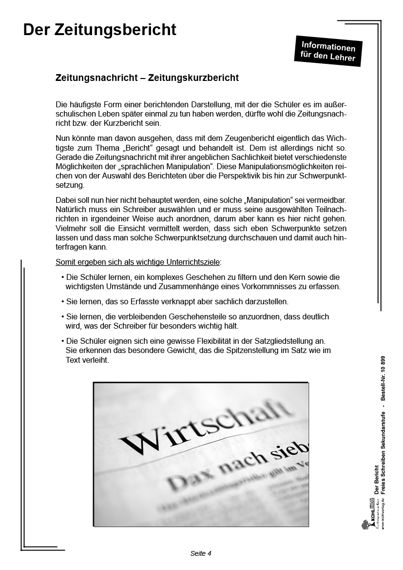 Der Bericht, ab 10 J., PDF