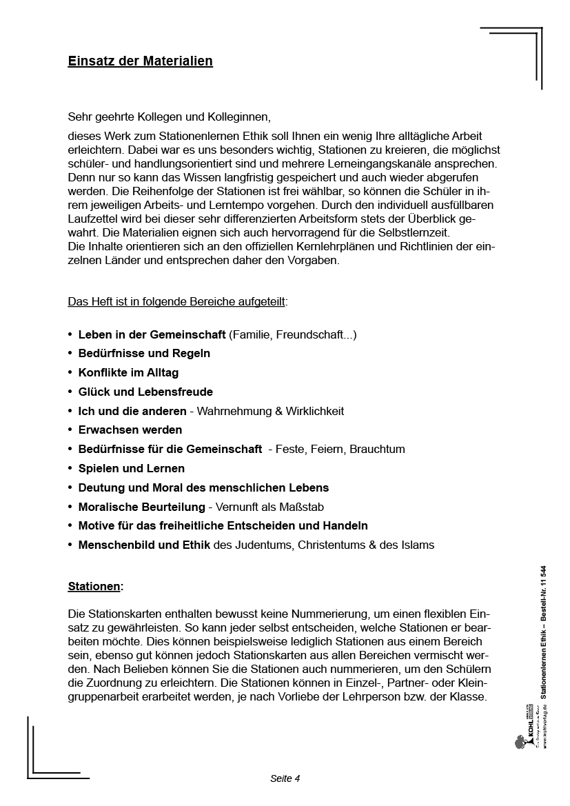 Stationenlernen Ethik / 5-7, ab 11 J., PDF