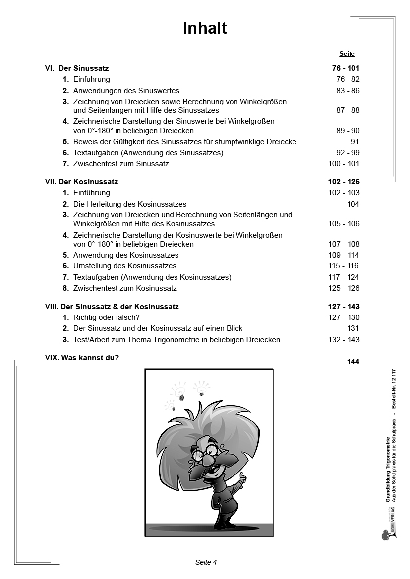 Grundbildung Trigonometrie - Kleinschrittig, Regeln, Zusammenhänge, Aufgaben, ab 12 J., PDF
