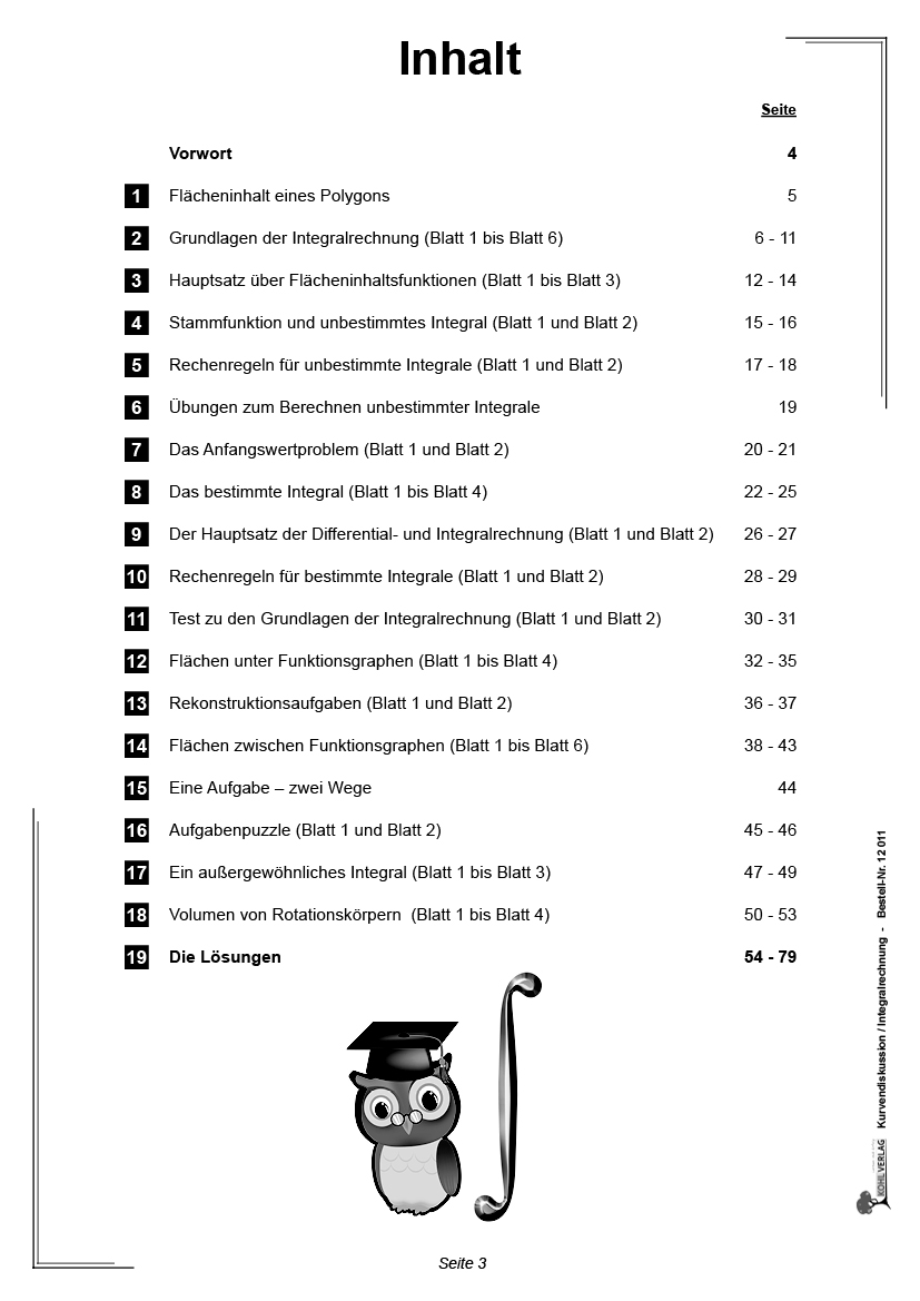 Kurvendiskussion / Integralrechnung. ab 14 J., PDF