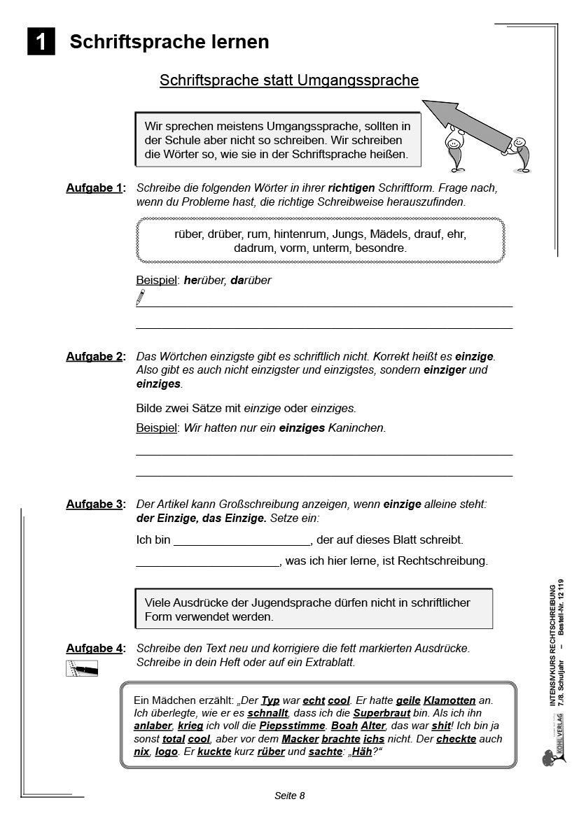 Intensivkurs Rechtschreibung / PDF, ab 12 j.