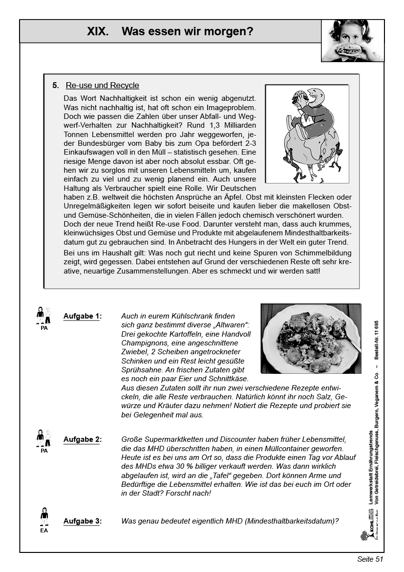 Ernährungstrends, PDF, ab 11 J.