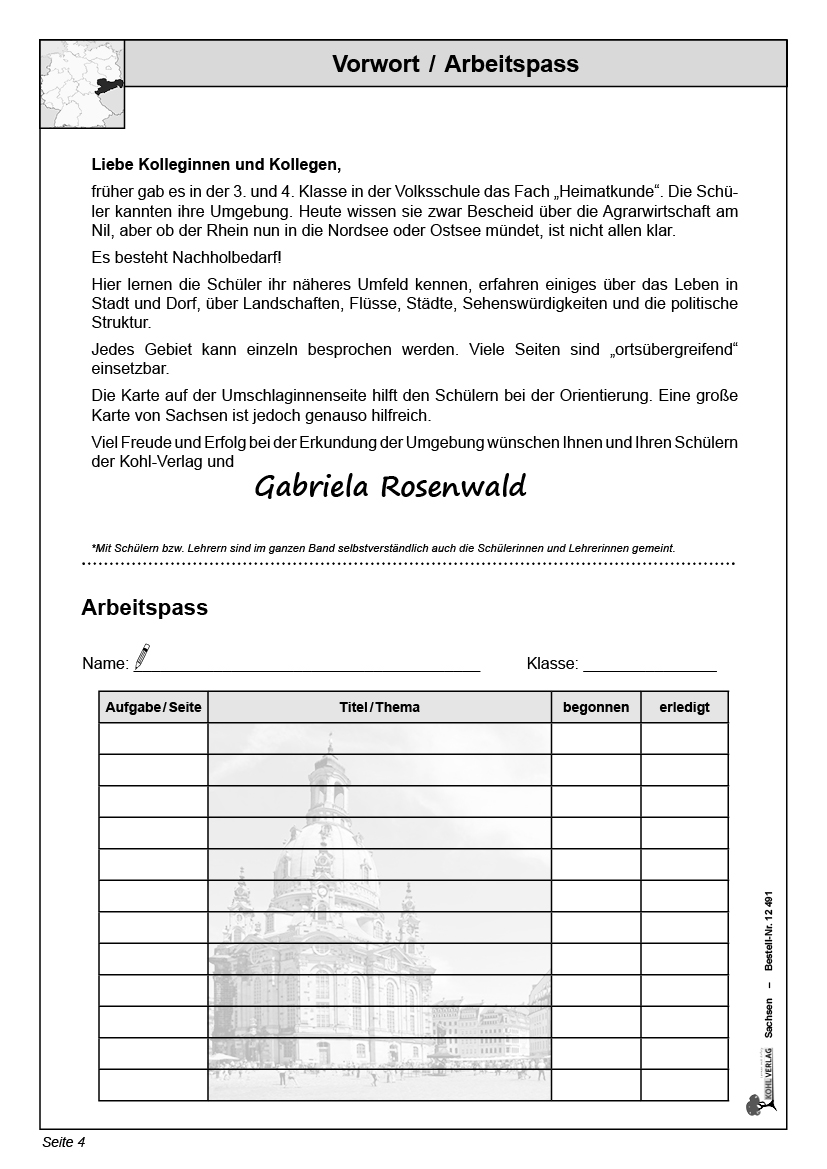 Sachsen - Deutsche Bundesländer kennen lernen/  PDF, ab 9 J.