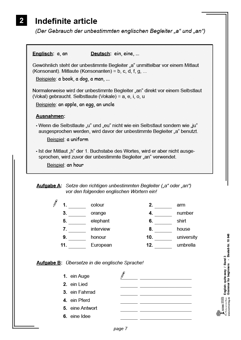 Grammar for beginners / PDF, ab 10 J.