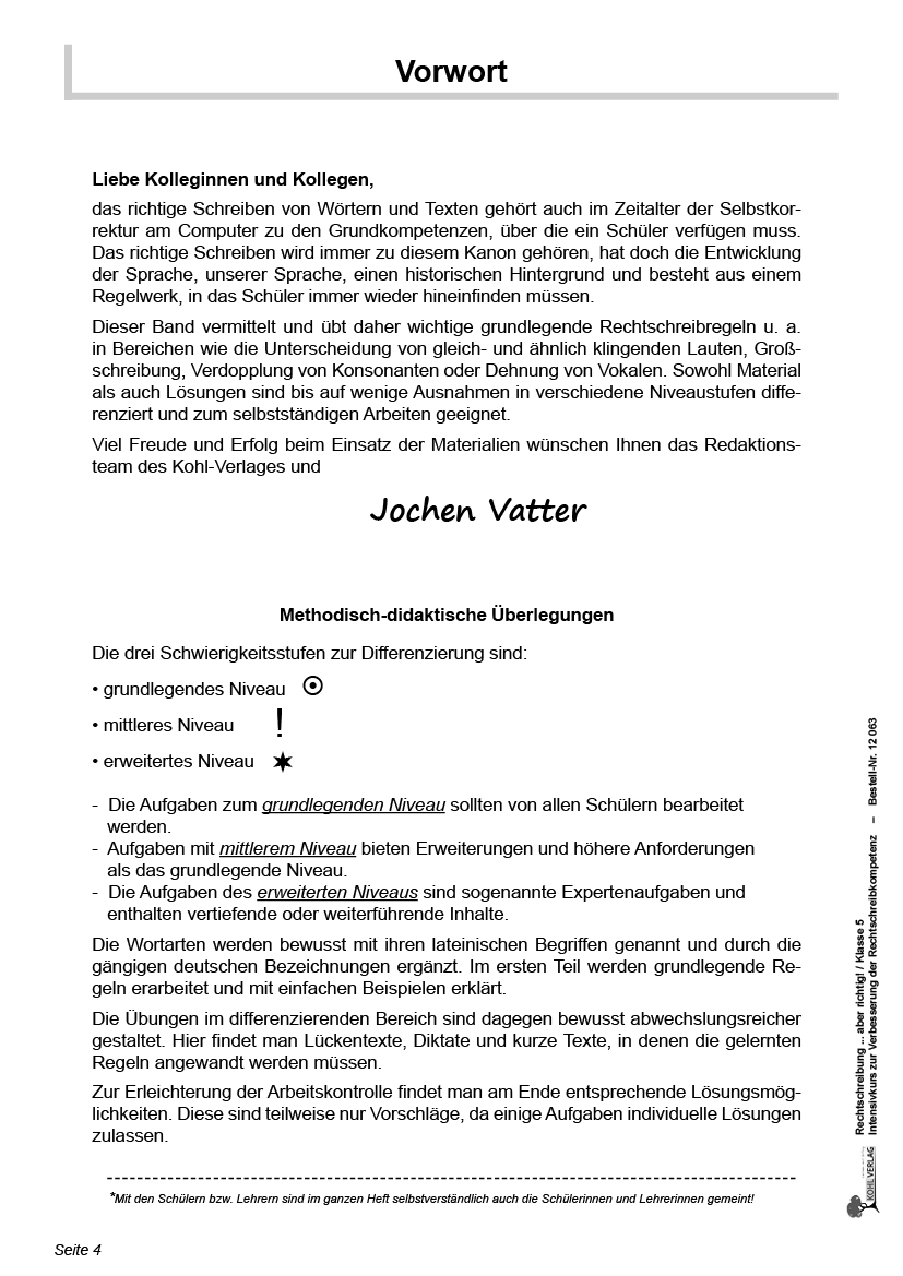Rechtschreibung ... aber richtig! / PDF, ab 10 J., 80 S.