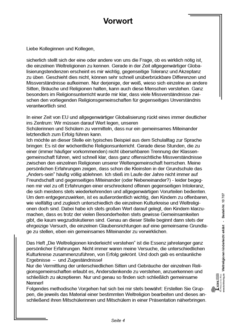 Die Weltreligionen kinderleicht verstehen / PDF, ab 8 J.