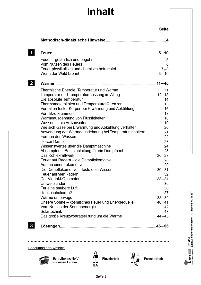 Physik ! / Band 3: Feuer und Wärme / PDF, ab 10 J.