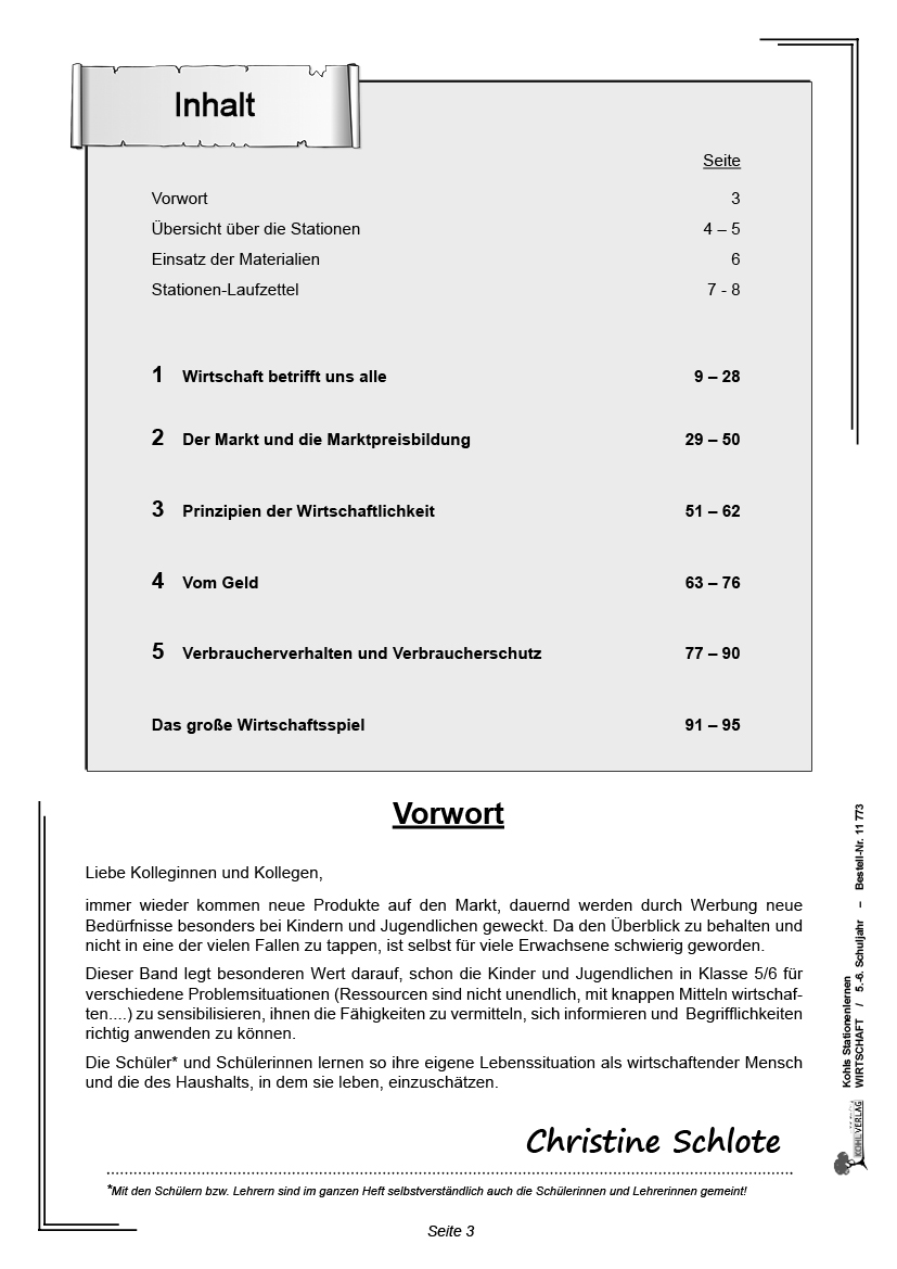 Stationenlernen Wirtschaft / PDF, ab 10 J.