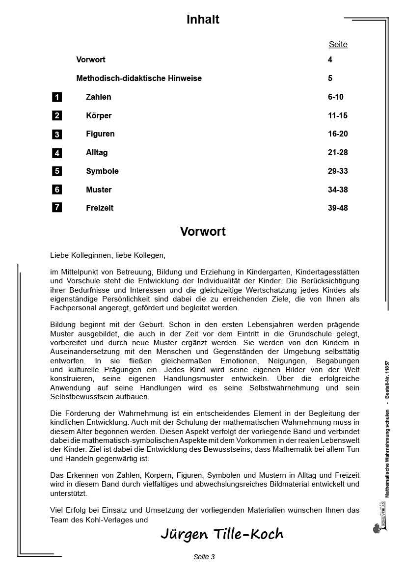 Mathematische Wahrnehmung schulen PDF, ab 6 J., 48 S.