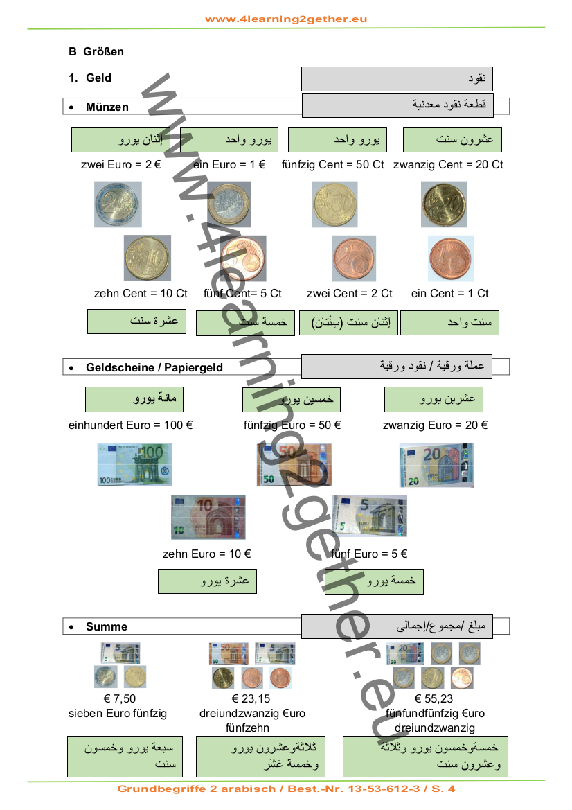 MaF Grundbegriffe 2 - Größen arabisch, PDF, 9 S.