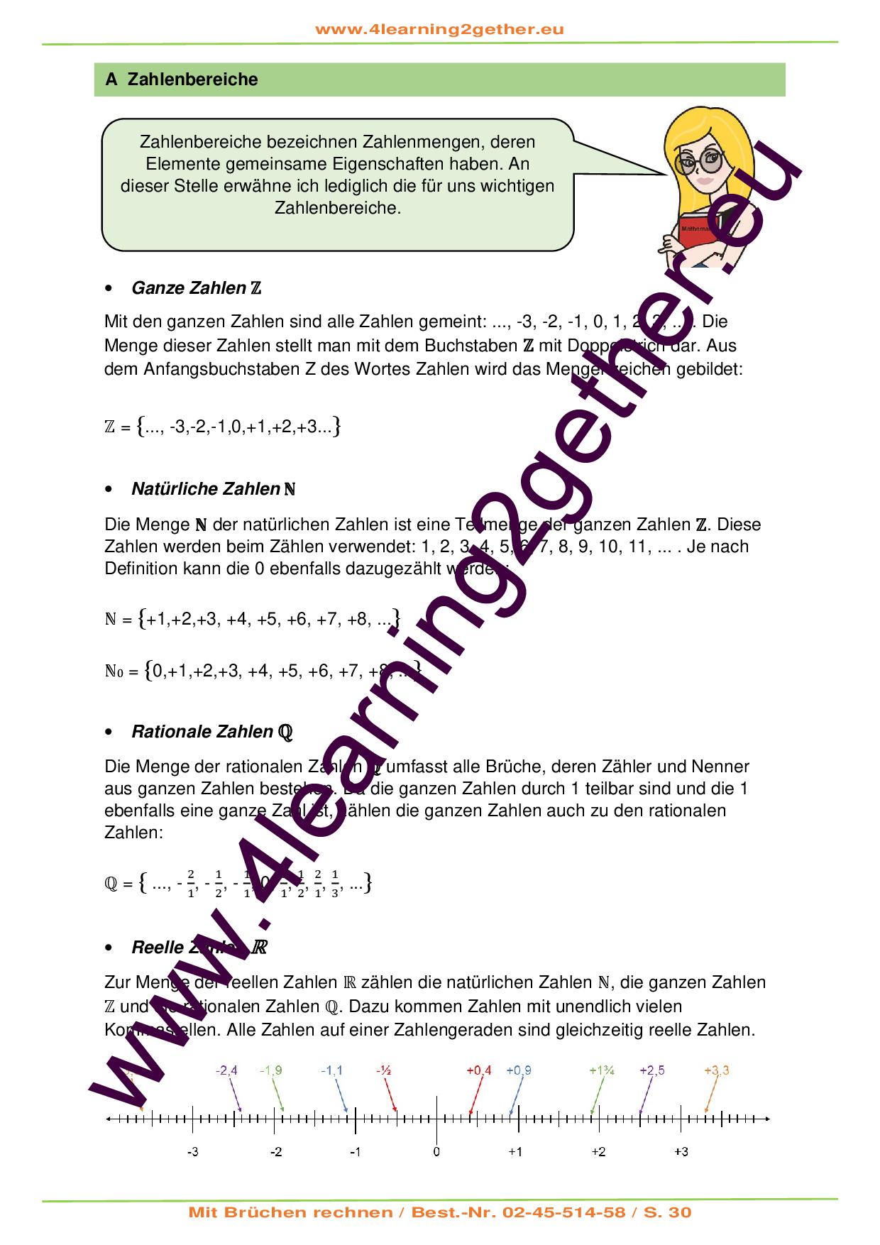 Lisa lieb(s)t Mathe - Mit Brüchen rechnen / Bearb. Word & PDF, 10-13 J., 64 S.