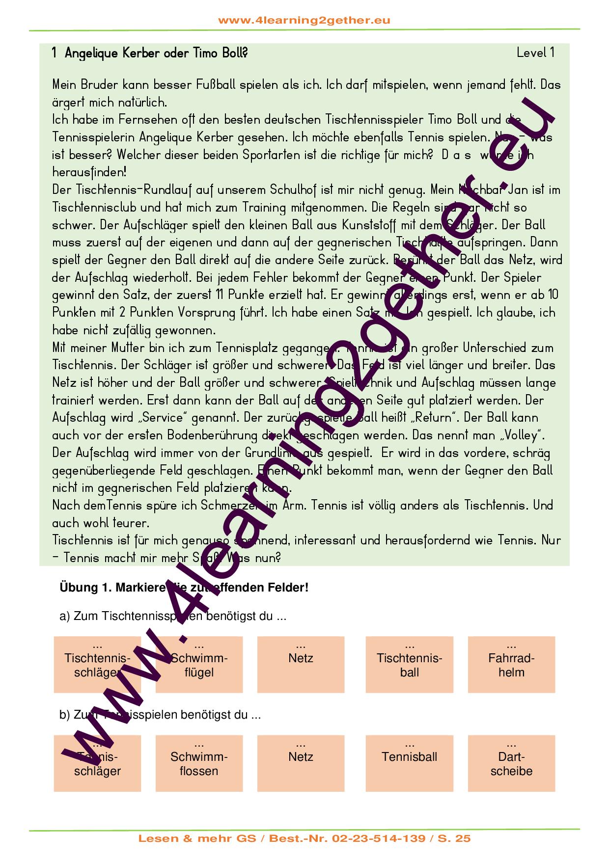 Lesen & mehr GS / bearb. Word & PDF / ab 9.