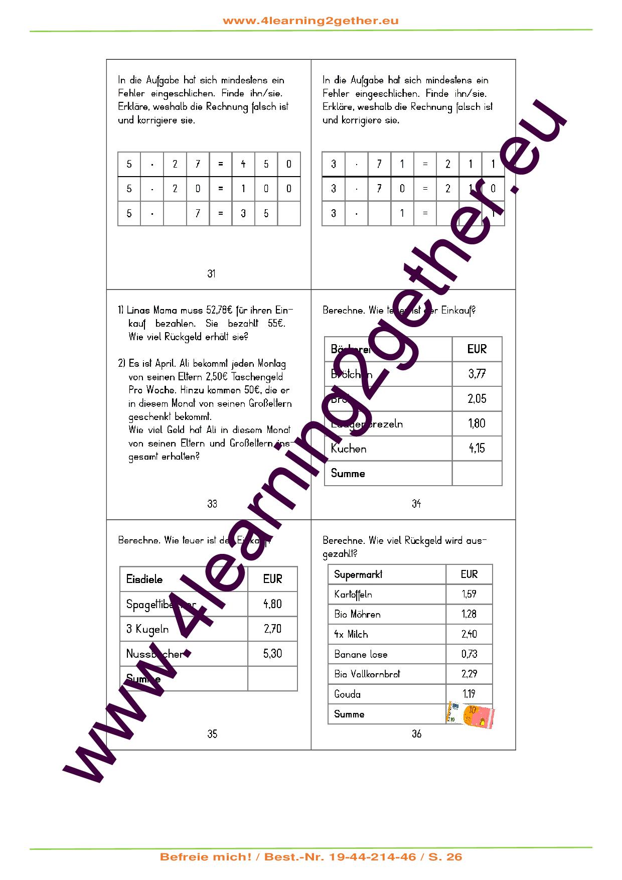 Befreie mich! – Mathematisches Rätselspiel Teil 1 / PDF, ab 10 J., 165 Rätselkarten 